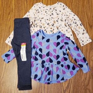 (24M.) two tops & one pair leggings